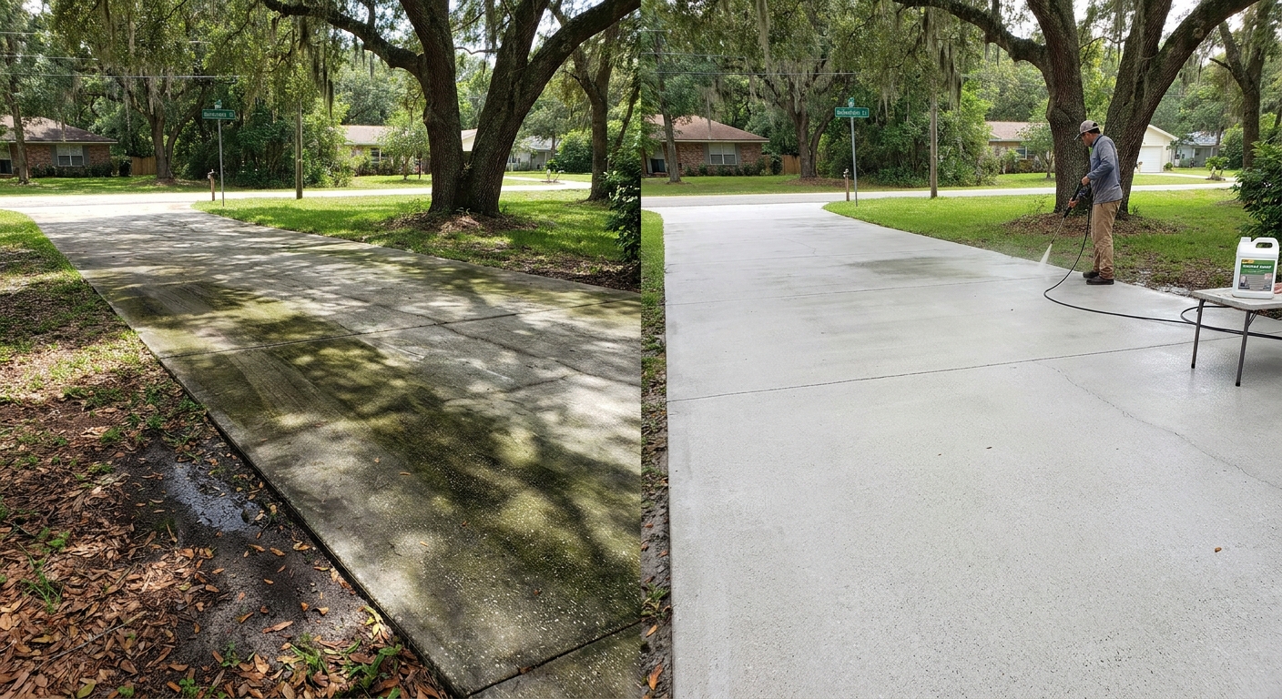 Why Does Algae Keep Coming Back on Florida Driveways?
