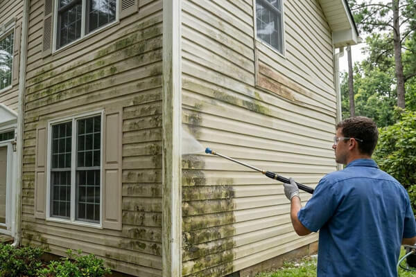 Exterior cleaning services by U-Contract contractor Gainesville GA improve siding appearance.