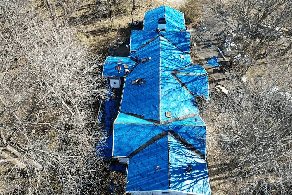 Protective materials used by U-Contract contractor Gainesville GA during exterior work in Gainesville GA.